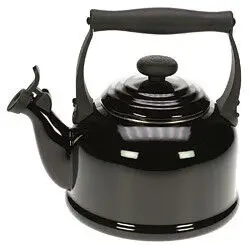 Express Levering Le Creuset Tradition fluitketel 2,1 liter staal zwart