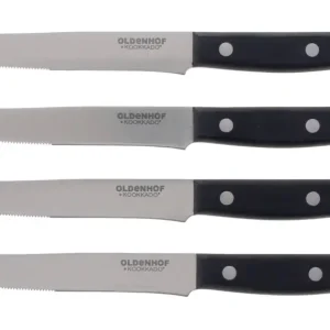 Oldenhof Solo steakmessenset met kartel 13 cm messenstaal 4 Aanbieding
