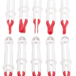 Fat Daddio's Fondant Crimper Set decoratietang 10 cm rood 10 stuks Laatste Versie
