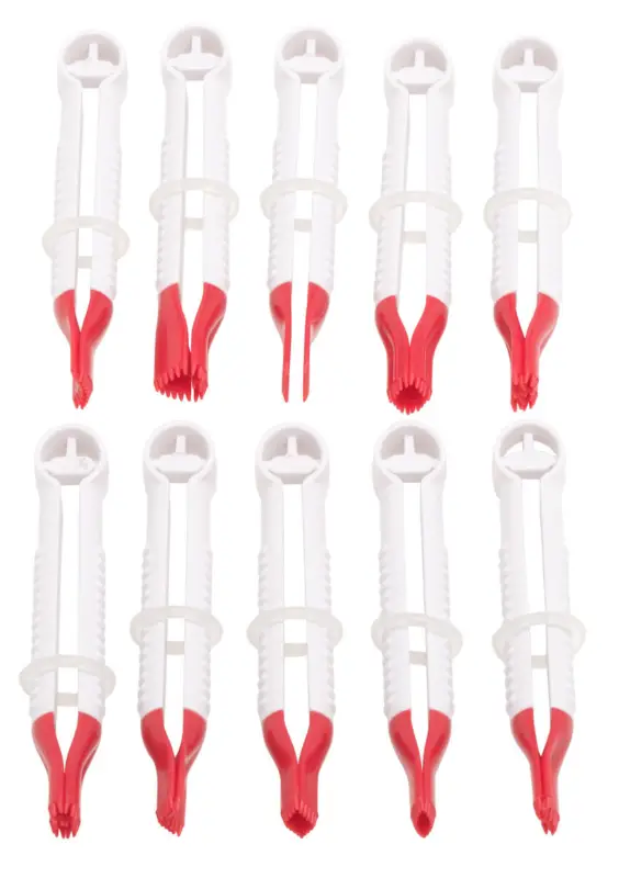 Fat Daddio's Fondant Crimper Set decoratietang 10 cm rood 10 stuks Laatste Versie