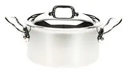 Rechtstreeks Van De Fabrikant Mauviel M'Cook stoofpan met deksel rond 20 cm rvs glans