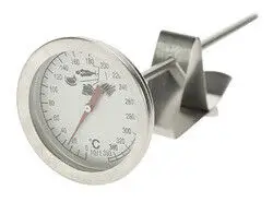 Oldenhof frituurthermometer met klem rond rvs Direct Beschikbaar