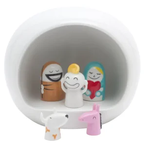 Populair Alessi Presepe kerststal 16 cm porselein wit 6-delig
