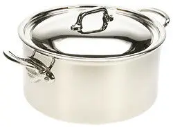 Mauviel M'Cook kookpan met deksel hoog rond 28 cm rvs glans Favoriet