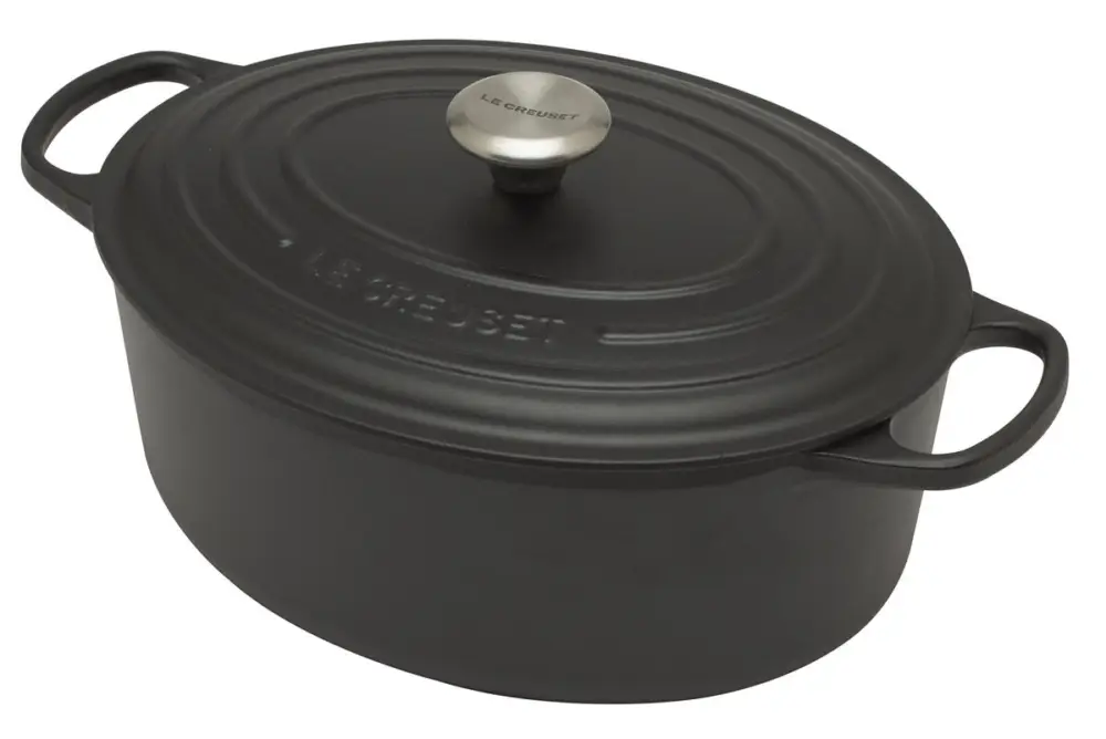 Le Creuset Signature braadpan ovaal 4,1 liter ø 27 cm gietijzer matzwart Favoriet