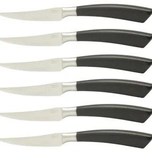 Saladini steakmes 10 cm buffelhoorn 6 stuks Rechtstreeks Van De Fabrikant
