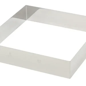 Bestel Nu Gobel vierkante taartring 22 cm rvs glans