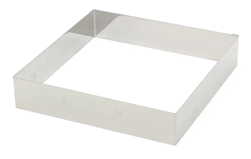 Bestel Nu Gobel vierkante taartring 22 cm rvs glans