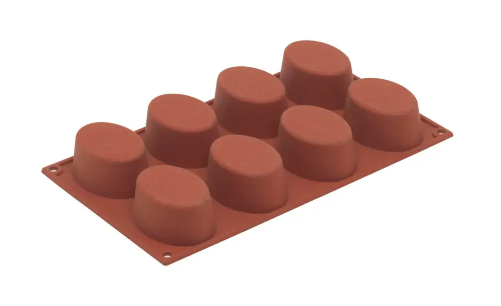 Silikomart bakvorm 8 ovalen ø 7,5 cm silicone bruin Bestseller