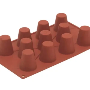 Silikomart bakvorm 11 babà ø 4,5 cm silicone bruin Bestel Nu