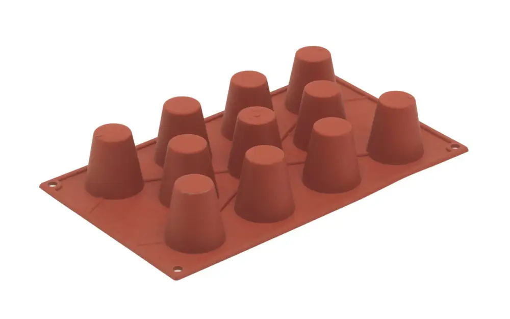Silikomart bakvorm 11 babà ø 4,5 cm silicone bruin Bestel Nu