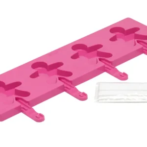 Silikomart EasyPop Ginger pop 4 lolly's 7,5 cm silicone roze Goedkoop