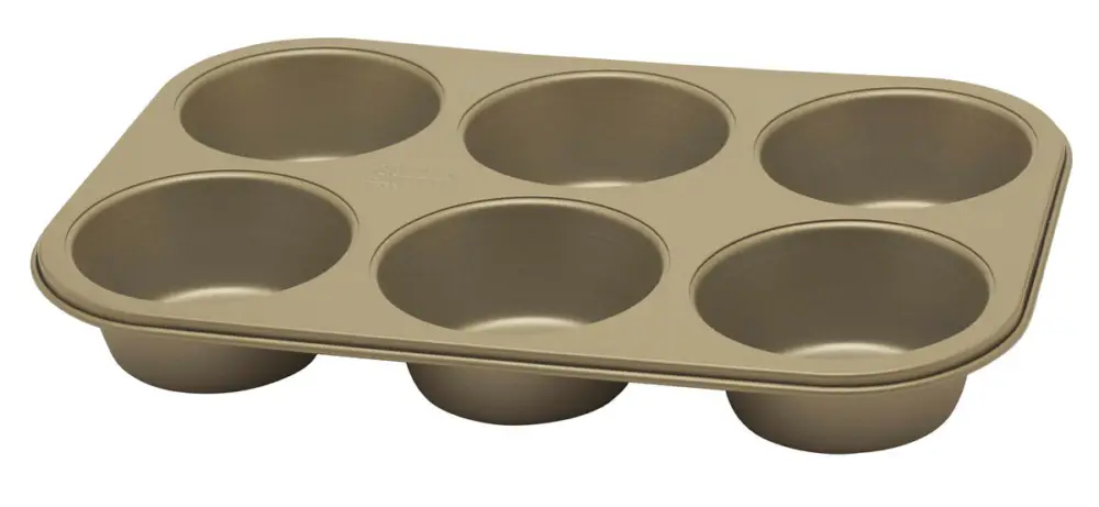 Tijdelijk Beschikbaar Oldenhof Golden Heritage bakplaat 6 jumbo muffins ø 9 cm staal