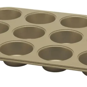 Koopje Oldenhof Golden Heritage bakplaat 12 muffins ø 7 cm staal