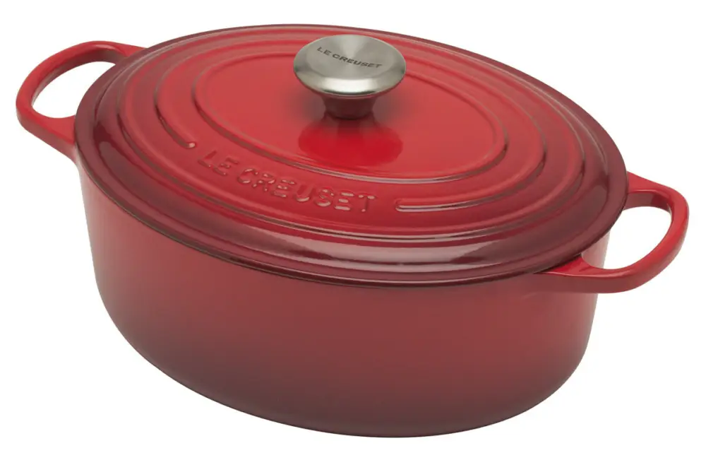 Le Creuset Signature braadpan ovaal 4,7 liter ø 29 cm gietijzer kersrood Meest Verkocht