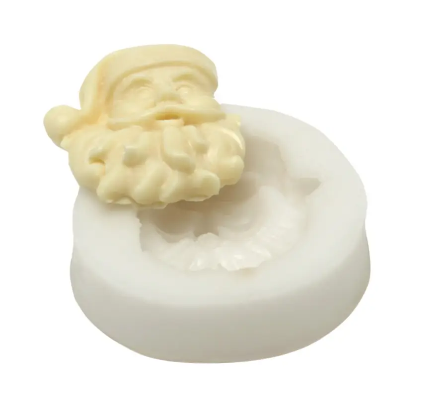 Silikomart Sugarflex decoratiemal kerstman 3,5 cm silicone wit Premium