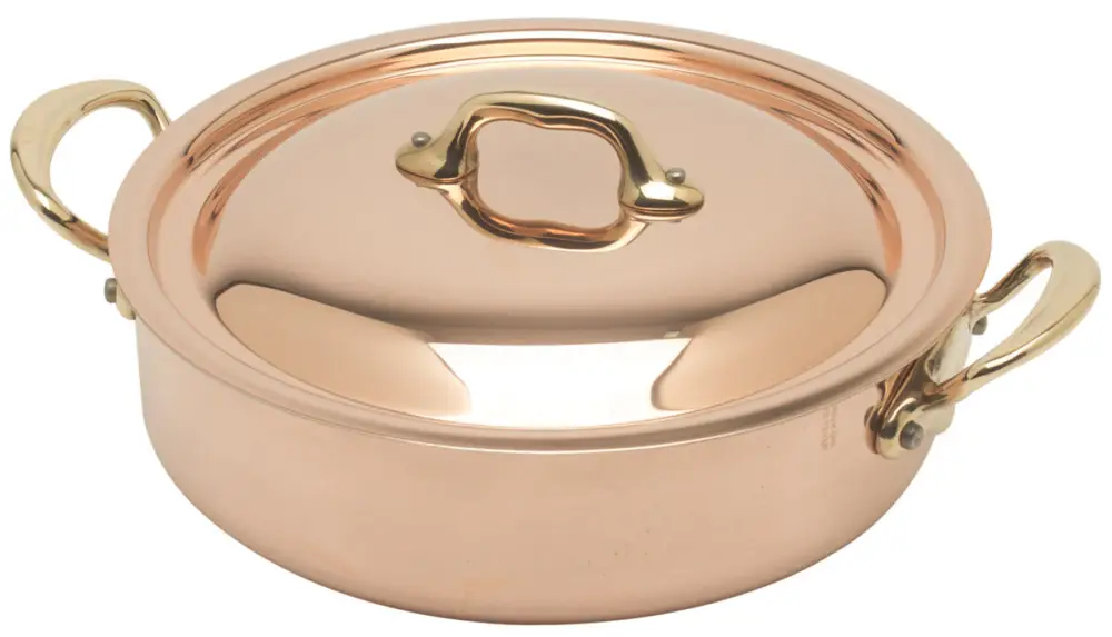 Mauviel M'150B braadpan met deksel ø 20 cm koper bronzen greep Beperkt Aanbod