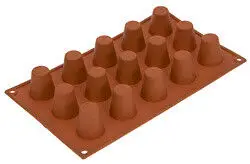 Lage Prijs Silikomart bakvorm 15 babà silicone bruin