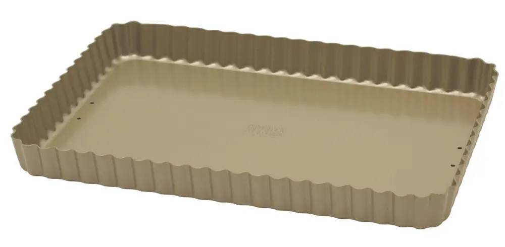 Hete Deal Oldenhof Golden Heritage rechthoekige taartvorm met losse bodem 31 x 21 cm staal