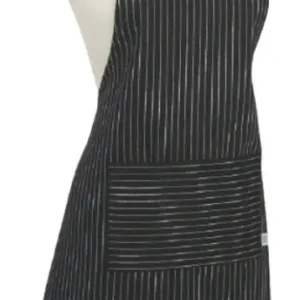 Betrouwbaar Now Designs Pinstripe Black schort 85 x 70 cm katoen zwart