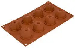 Silikomart bakvorm 8 tulbandjes ø 5,5 cm silicone bruin Koop Vandaag