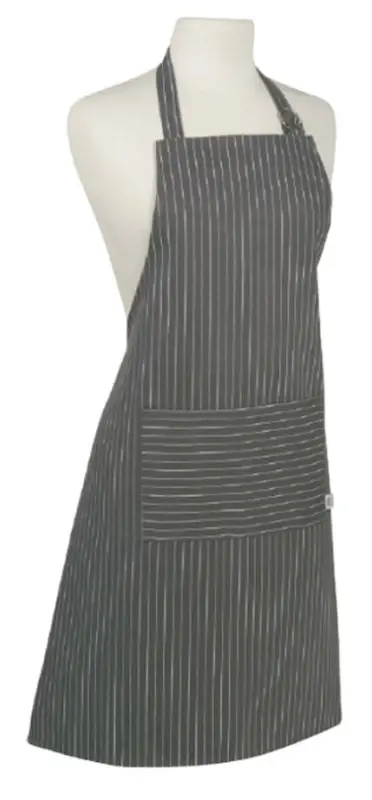 Nieuw Now Designs Pinstripe Granite schort 85 x 70 cm katoen grijs