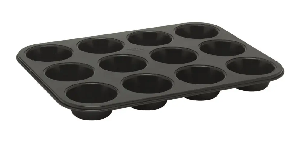Oldenhof Bakers Select bakblik voor 12 muffins ø 7,5 cm zwart Hoge Kwaliteit