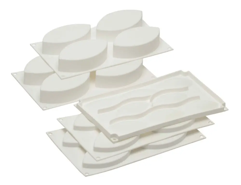 Silikomart Professional bakvormenset Lovissimo ovalen silicone wit 5-delig Nu Kopen