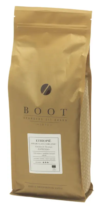 Boot Koffie Ethiopië Organic Espresso koffiebonen 1 kg Direct Beschikbaar