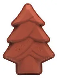 Koopje Silikomart bakvorm kerstboom 1,05 liter silicone bruin