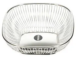 Alessi vierkante draadmand 23 cm rvs glans Goedkoop