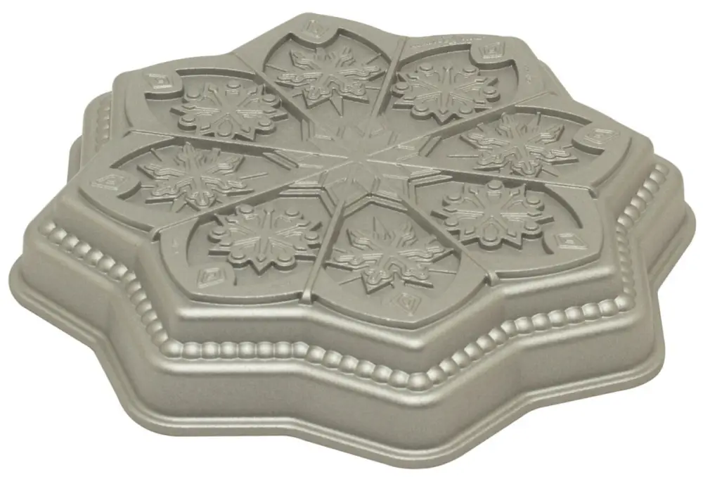 Nordic Ware Sweet Snowflakes bakvorm ø 26 cm aluminium grijs Direct Beschikbaar