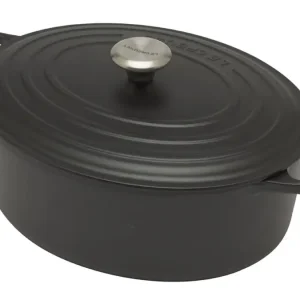 Le Creuset Signature braadpan ovaal 7,5 liter ø 33 cm gietijzer matzwart Koopje