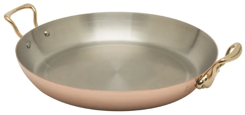 Hoge Kwaliteit Mauviel M'150B paellapan ø 35 cm koper bronzen greep