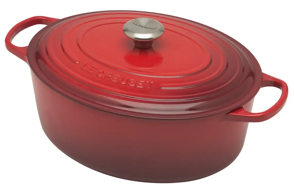 Le Creuset Signature braadpan ovaal 7,5 liter ø 33 cm gietijzer kersrood Gereduceerde Prijs