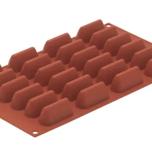 Seizoensaanbieding Silikomart bakvorm 24 choco giandula vormen 5 x 1,8 cm silicone bruin