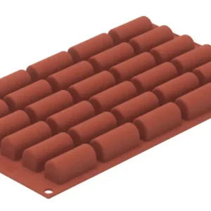 Silikomart bakvorm 30 mini bûche vormen 4,4 x 1,8 cm silicon Favoriet