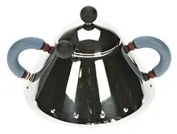 Alessi Michael Graves suikerpot met lepel 200 ml rvs blauw Lage Prijs