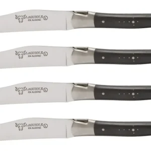 Direct Beschikbaar Laguiole en Aubrac Shepherd's Cross steakmes 11,5 cm ebbenhout 4 stuks