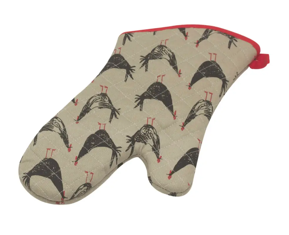Goedkoop Now Designs Chicken Scratch ovenwant 30 x 13 cm grijs