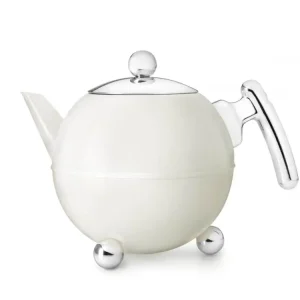 Nieuw Bredemeijer Duet Bella theepot 1,2 liter rvs wit
