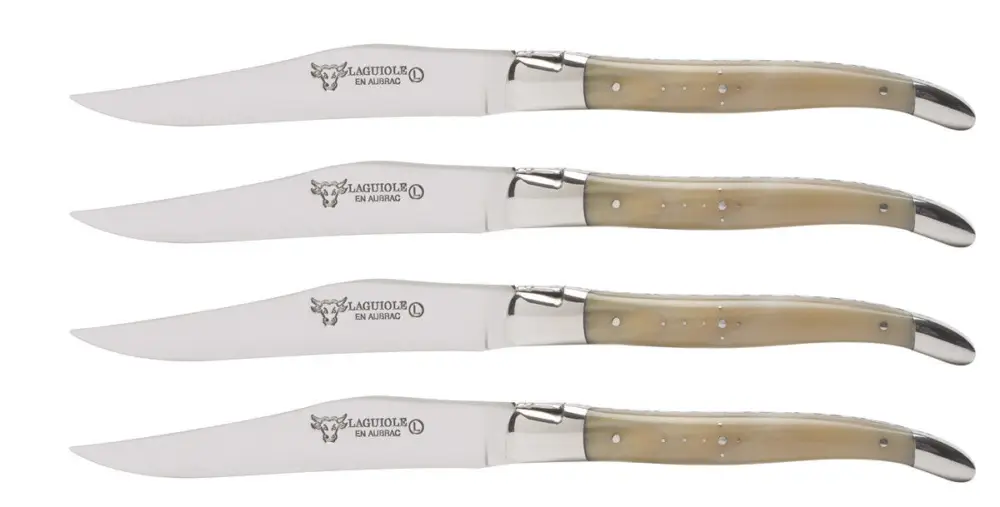 Laguiole en Aubrac Shepherd's Cross steakmes 11,5 cm hoorn 4 stuks Koop Online