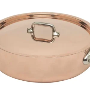 Koop Vandaag Mauviel M'150S braadpan met deksel ø 28 cm koper rvs greep