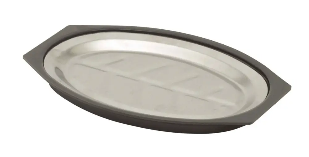 Nieuw Nordic Ware Sizzling Steak Server ovaal 29,5 x 20 cm bruin-rvs