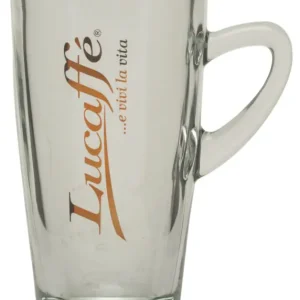 Koop Vandaag Lucaffé latte macchiato glas met logo ø 7,5 cm glas