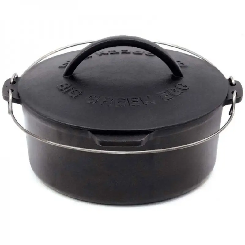 Big Green Egg braadpan 5,2 liter ø 27 cm gietijzer zwart Koopje