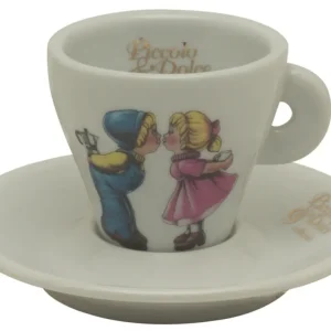 Lucaffé Piccolo & Dolce espressokop en schotel aardewerk wit Rechtstreeks Van De Fabrikant
