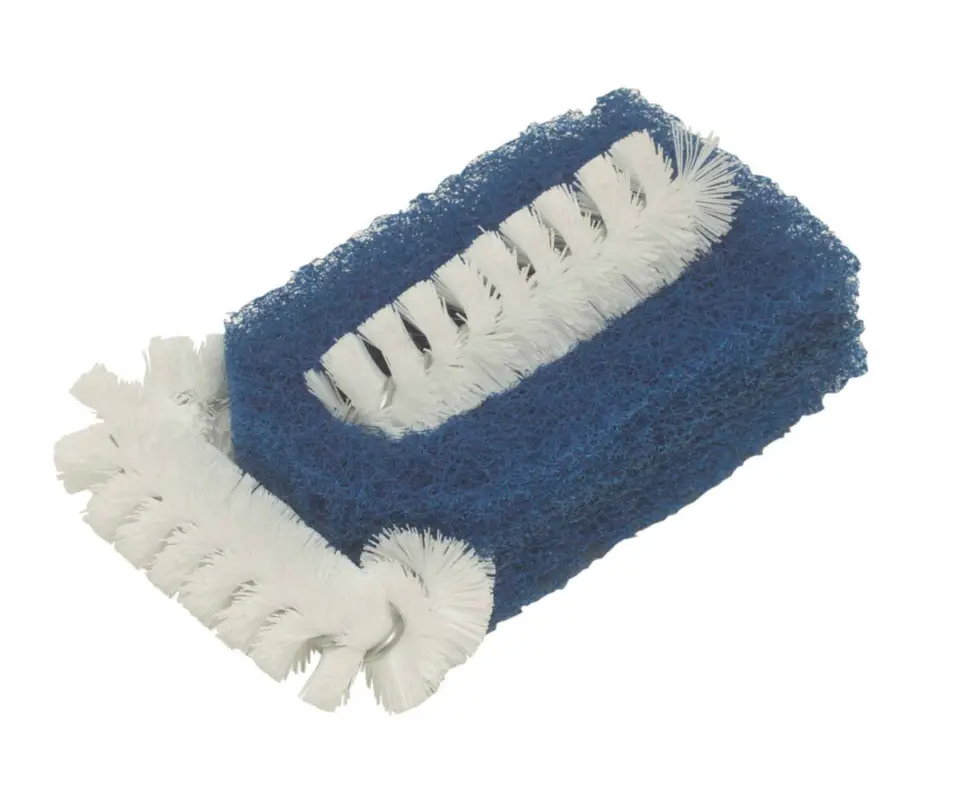 Brushtech reinigingsspons met borstels kunststof blauw Gratis Retour