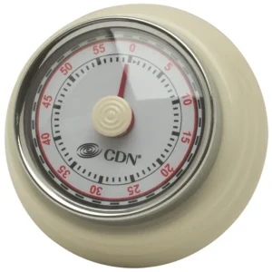 CDN Compact kookwekker ø 5,1 cm metaal gebroken wit Nieuw