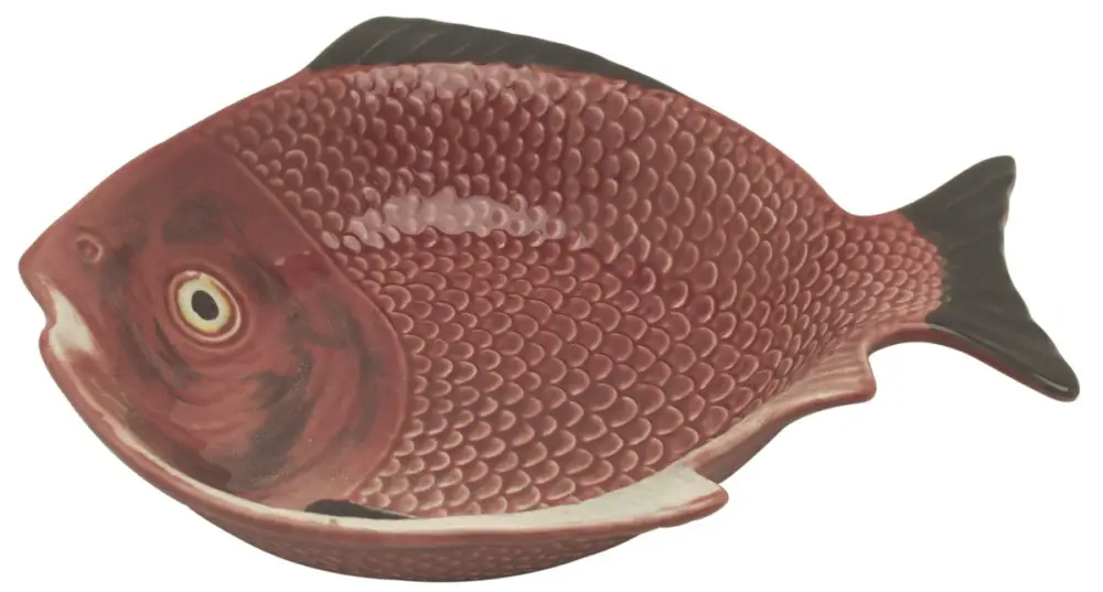 Bordallo vis schaal 23 x 20,5 cm aardewerk roze Betrouwbaar